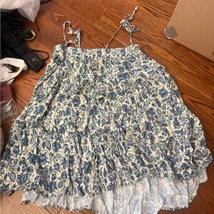 FARM Rio Blue and White Floral Dress